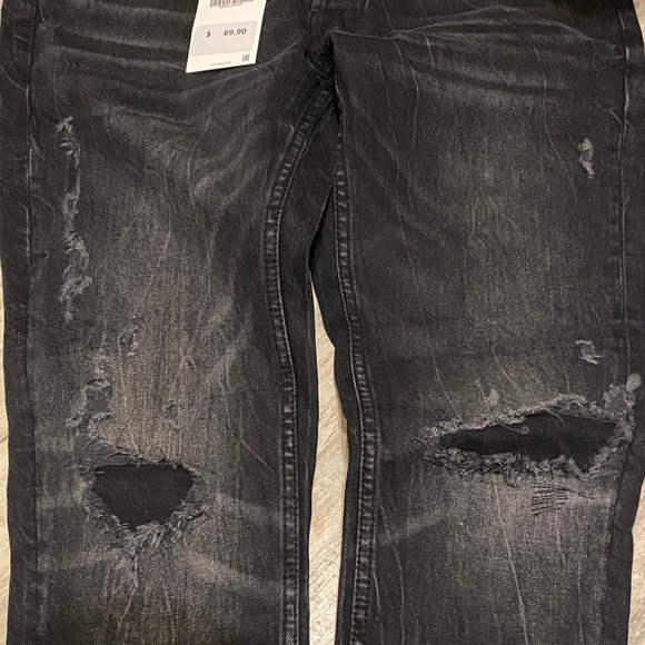 Zara Distressed Black Skinny Jeans - Picture 5 of 13